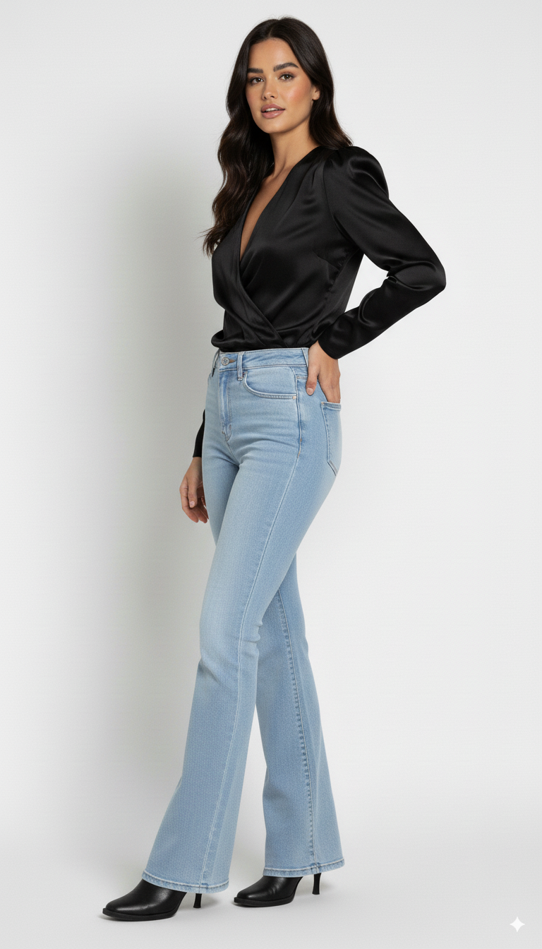 High-Rise Straight Denim