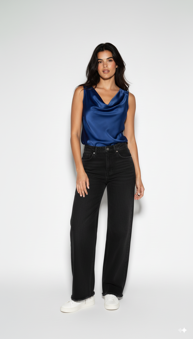 High-Rise Straight Denim